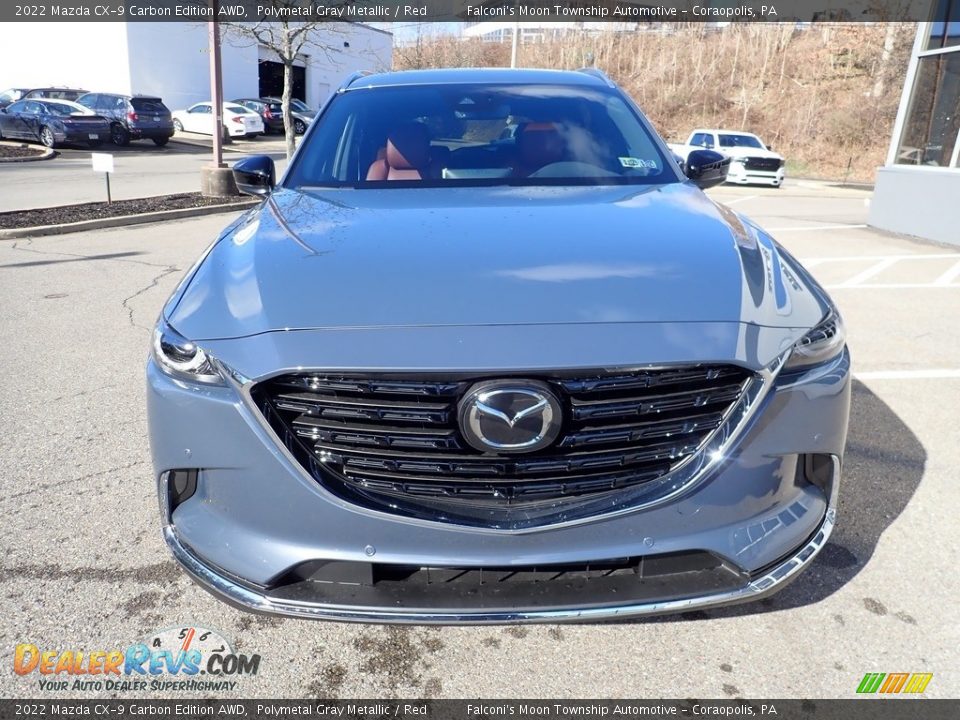 2022 Mazda CX-9 Carbon Edition AWD Polymetal Gray Metallic / Red Photo #8