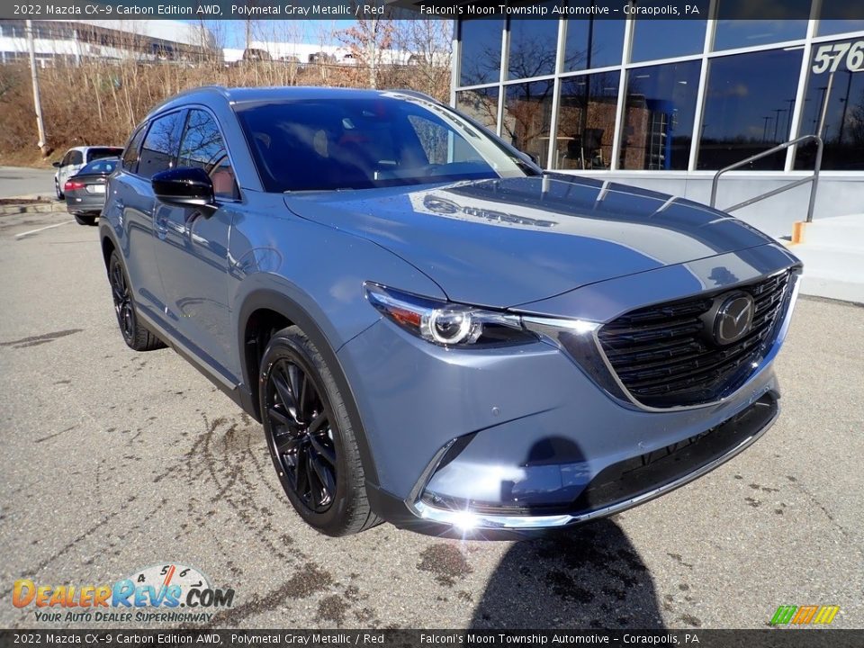 2022 Mazda CX-9 Carbon Edition AWD Polymetal Gray Metallic / Red Photo #9