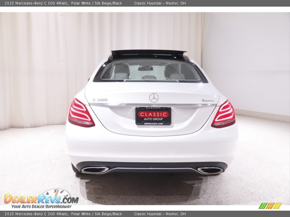 2015 Mercedes-Benz C 300 4Matic Polar White / Silk Beige/Black Photo #19