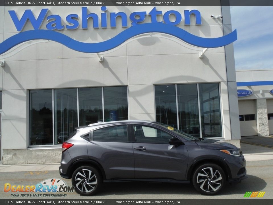 2019 Honda HR-V Sport AWD Modern Steel Metallic / Black Photo #2