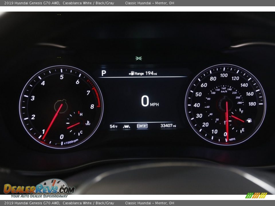 2019 Hyundai Genesis G70 AWD Gauges Photo #8