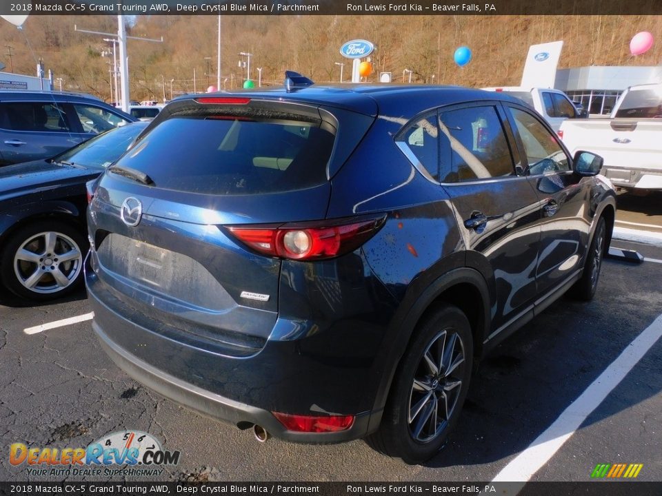 2018 Mazda CX-5 Grand Touring AWD Deep Crystal Blue Mica / Parchment Photo #2