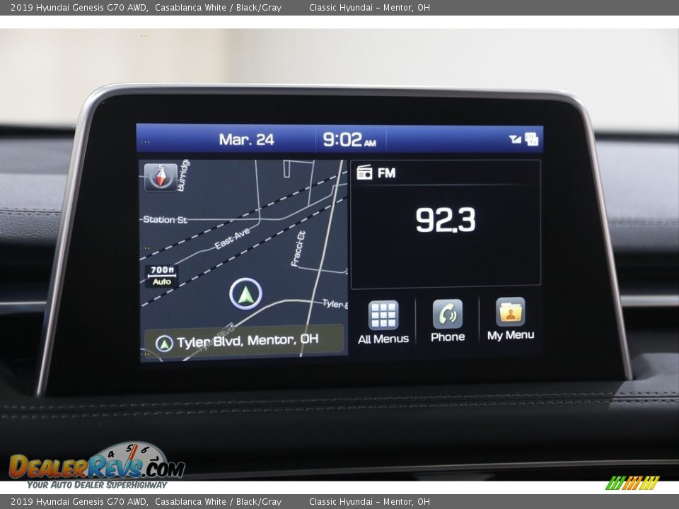 2019 Hyundai Genesis G70 AWD Casablanca White / Black/Gray Photo #10