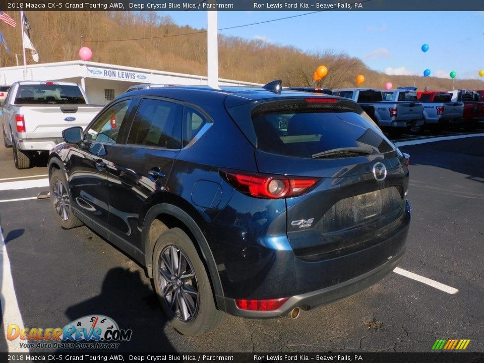 2018 Mazda CX-5 Grand Touring AWD Deep Crystal Blue Mica / Parchment Photo #3