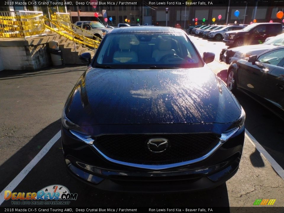 2018 Mazda CX-5 Grand Touring AWD Deep Crystal Blue Mica / Parchment Photo #5