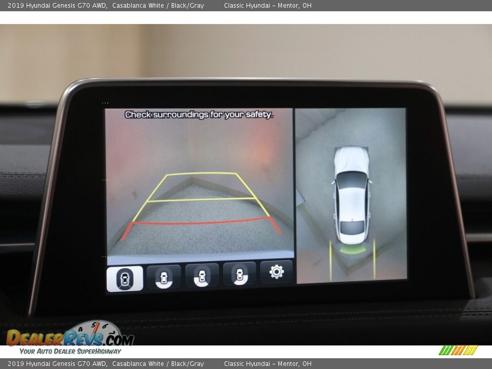2019 Hyundai Genesis G70 AWD Casablanca White / Black/Gray Photo #13