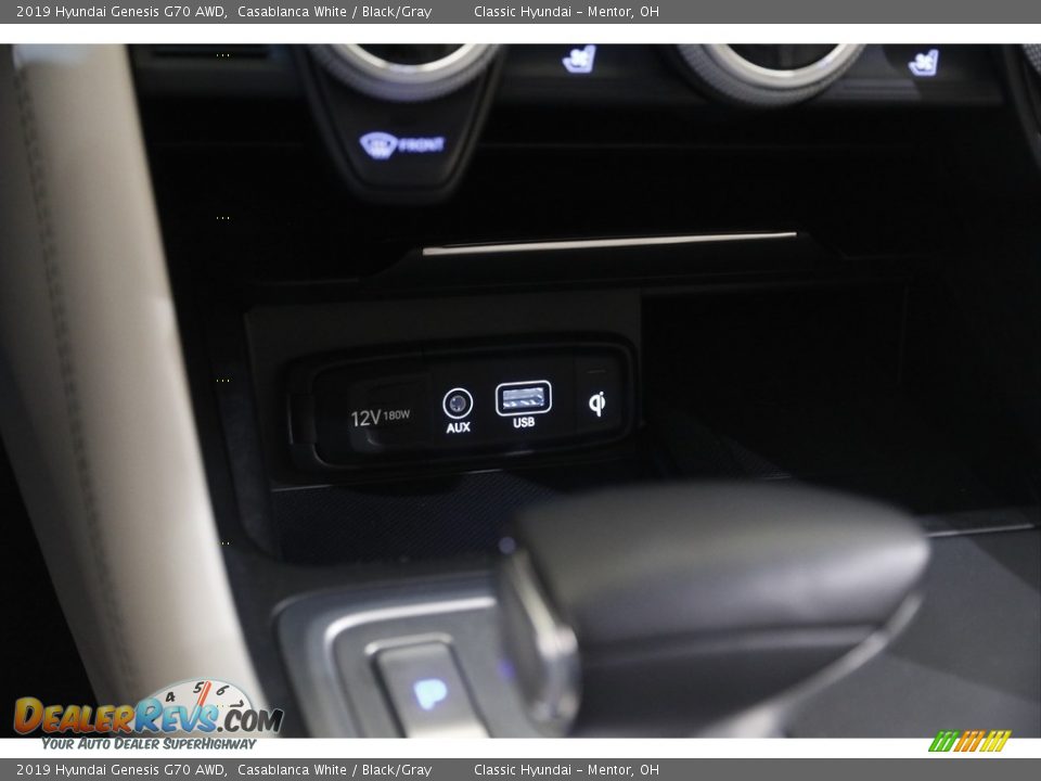 2019 Hyundai Genesis G70 AWD Casablanca White / Black/Gray Photo #15