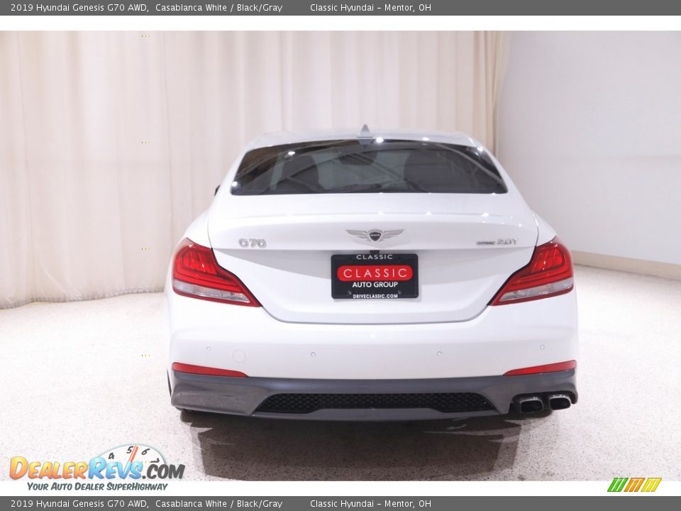 2019 Hyundai Genesis G70 AWD Casablanca White / Black/Gray Photo #20