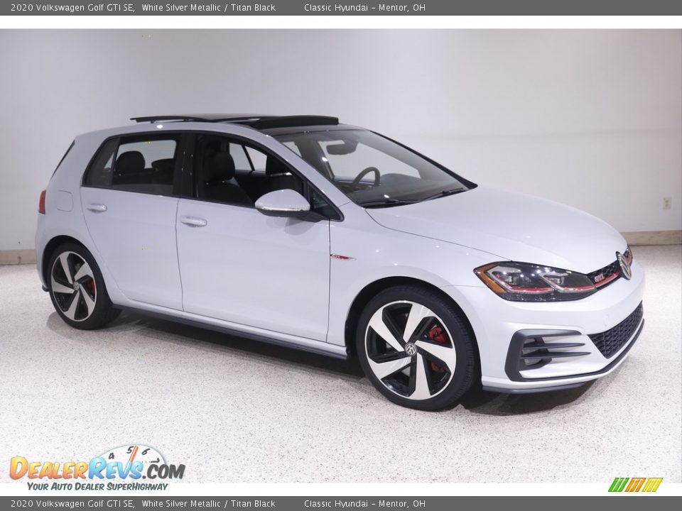 2020 Volkswagen Golf GTI SE White Silver Metallic / Titan Black Photo #1