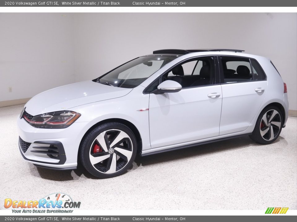 2020 Volkswagen Golf GTI SE White Silver Metallic / Titan Black Photo #3