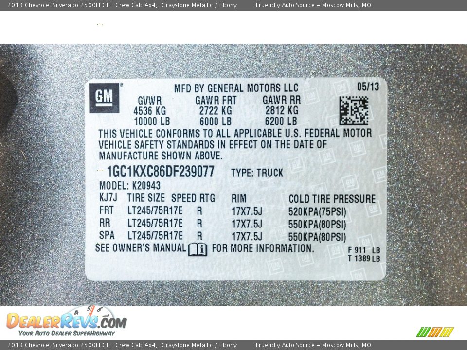 2013 Chevrolet Silverado 2500HD LT Crew Cab 4x4 Graystone Metallic / Ebony Photo #29
