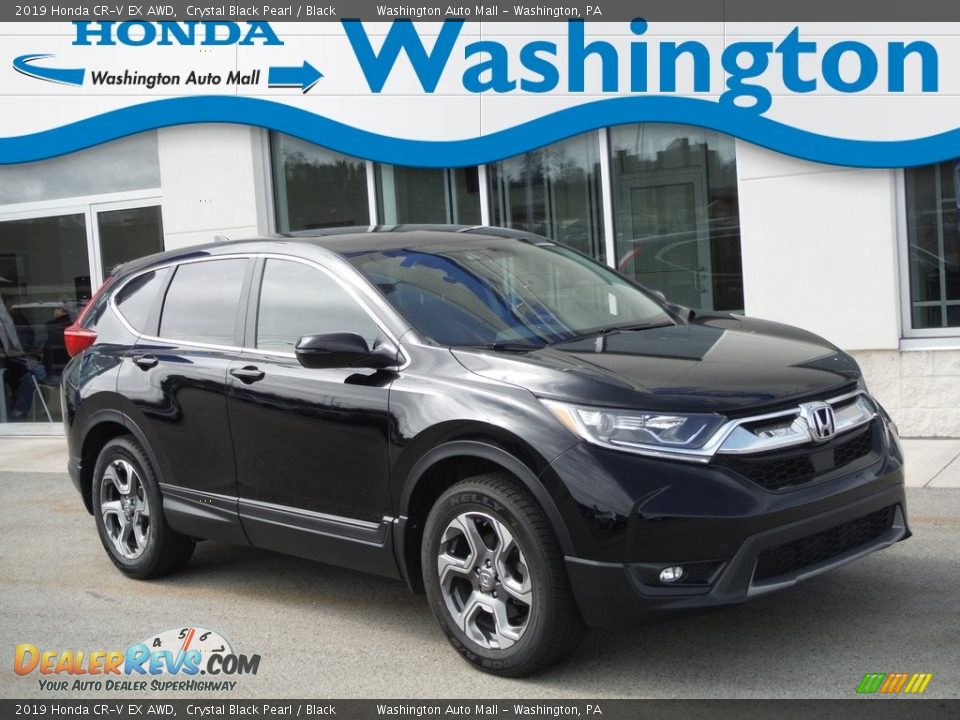 2019 Honda CR-V EX AWD Crystal Black Pearl / Black Photo #1