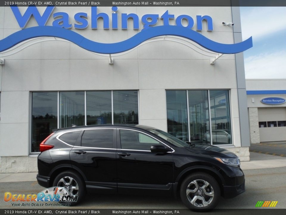 2019 Honda CR-V EX AWD Crystal Black Pearl / Black Photo #2