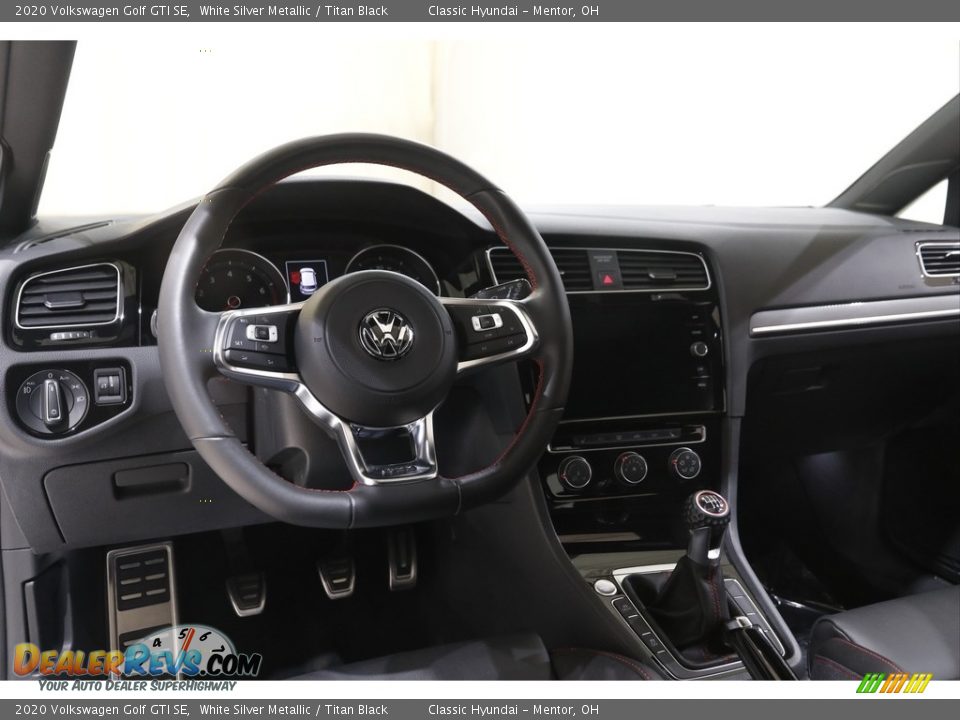 2020 Volkswagen Golf GTI SE White Silver Metallic / Titan Black Photo #6