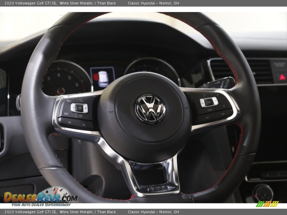 2020 Volkswagen Golf GTI SE White Silver Metallic / Titan Black Photo #7