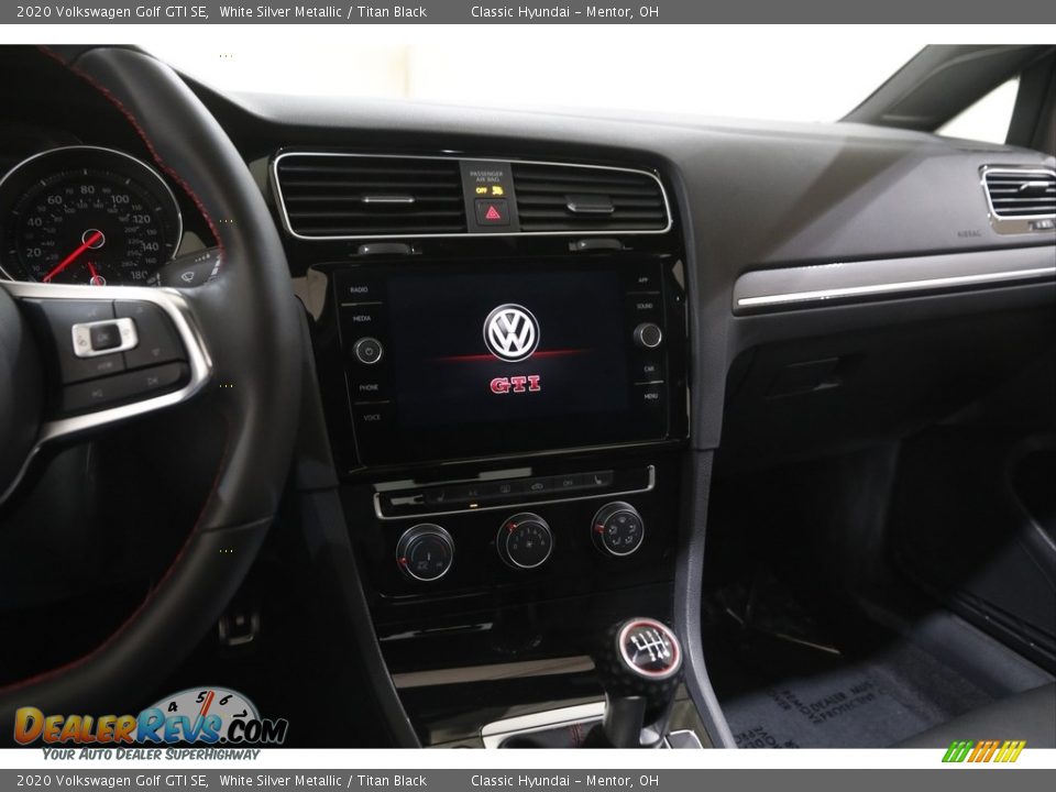 2020 Volkswagen Golf GTI SE White Silver Metallic / Titan Black Photo #10