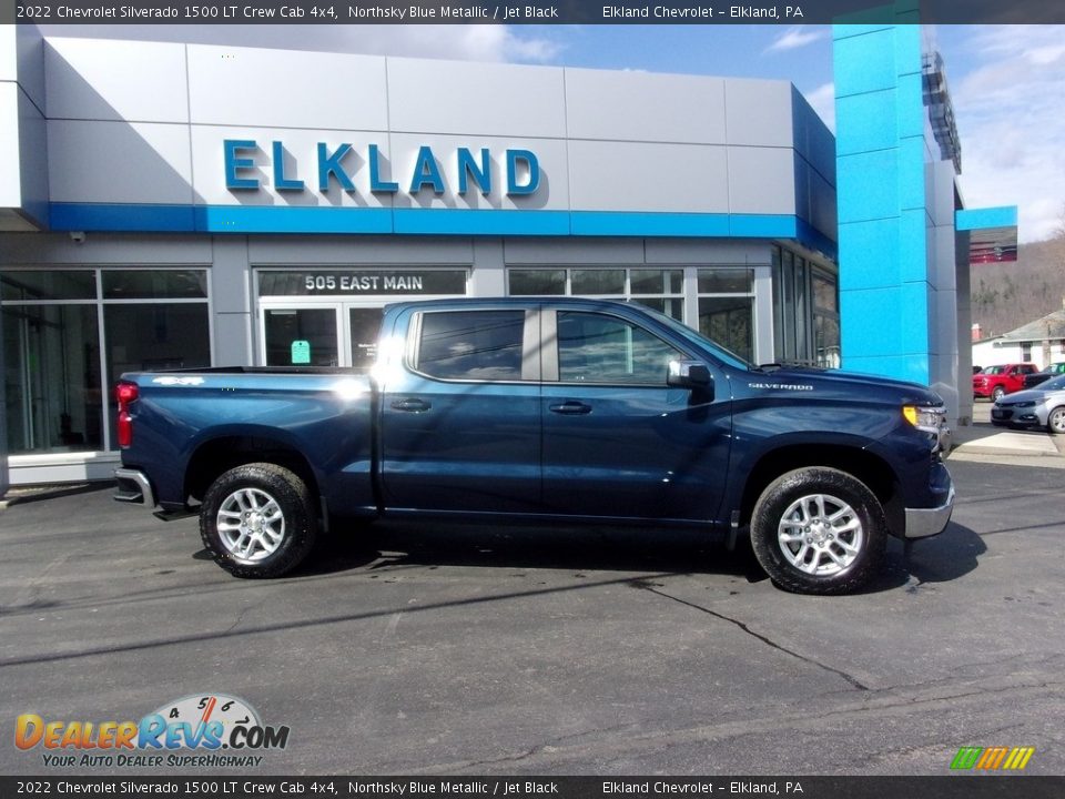 Northsky Blue Metallic 2022 Chevrolet Silverado 1500 LT Crew Cab 4x4 Photo #2