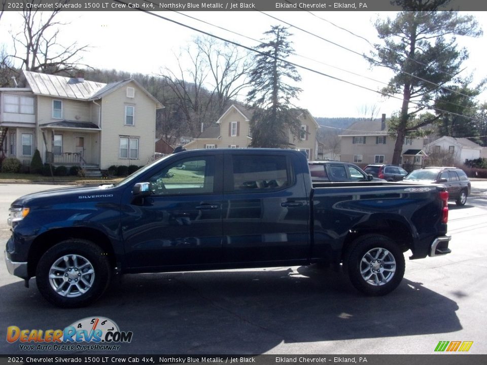 2022 Chevrolet Silverado 1500 LT Crew Cab 4x4 Northsky Blue Metallic / Jet Black Photo #6