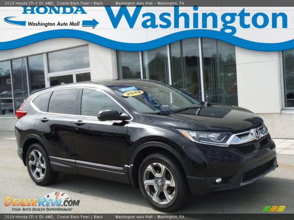 2019 Honda CR-V EX AWD Crystal Black Pearl / Black Photo #1