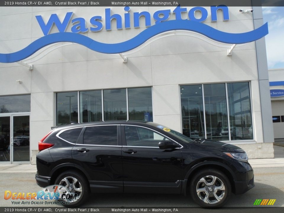 2019 Honda CR-V EX AWD Crystal Black Pearl / Black Photo #2