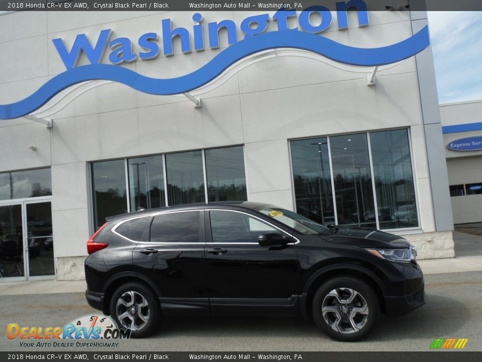 2018 Honda CR-V EX AWD Crystal Black Pearl / Black Photo #2