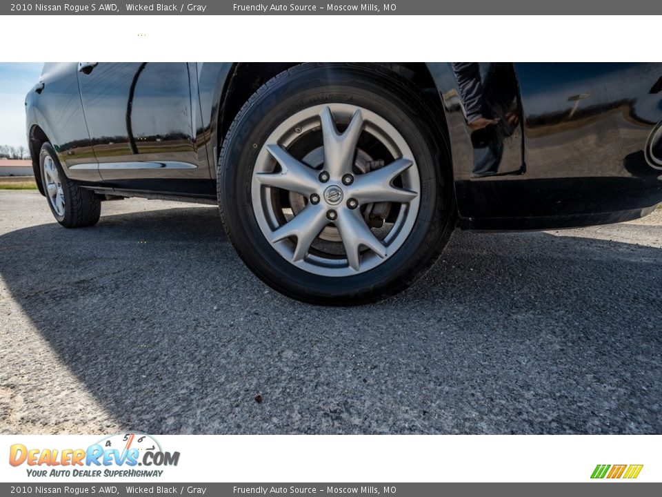 2010 Nissan Rogue S AWD Wicked Black / Gray Photo #2