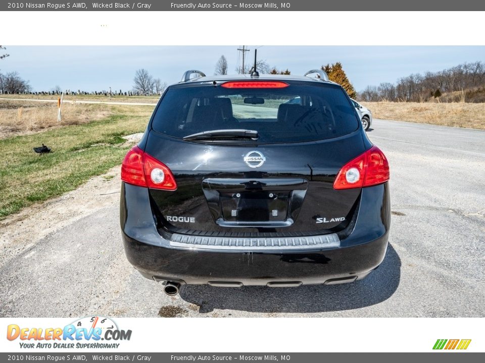 2010 Nissan Rogue S AWD Wicked Black / Gray Photo #5