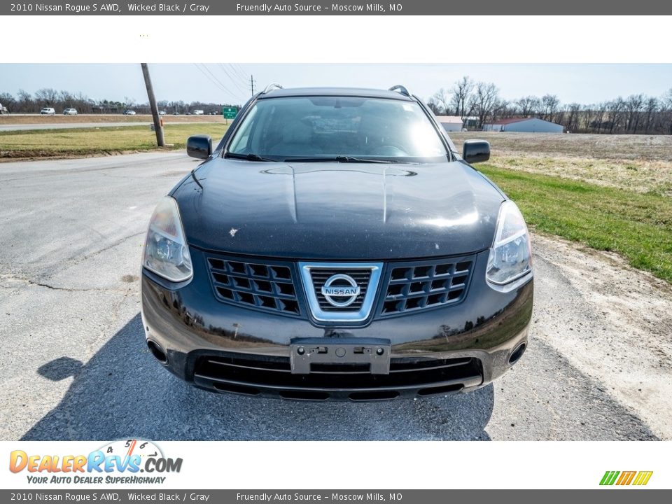 2010 Nissan Rogue S AWD Wicked Black / Gray Photo #9