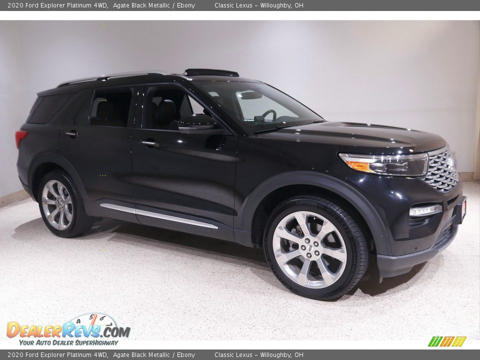 Agate Black Metallic 2020 Ford Explorer Platinum 4WD Photo #1