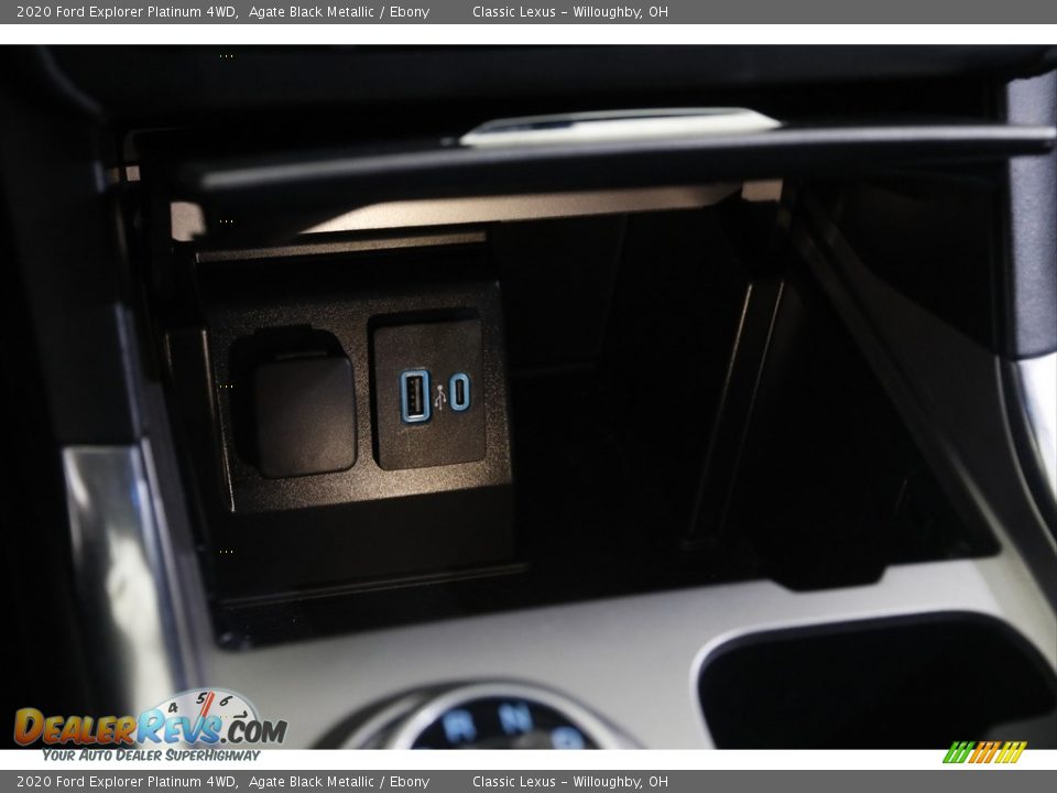 2020 Ford Explorer Platinum 4WD Agate Black Metallic / Ebony Photo #16