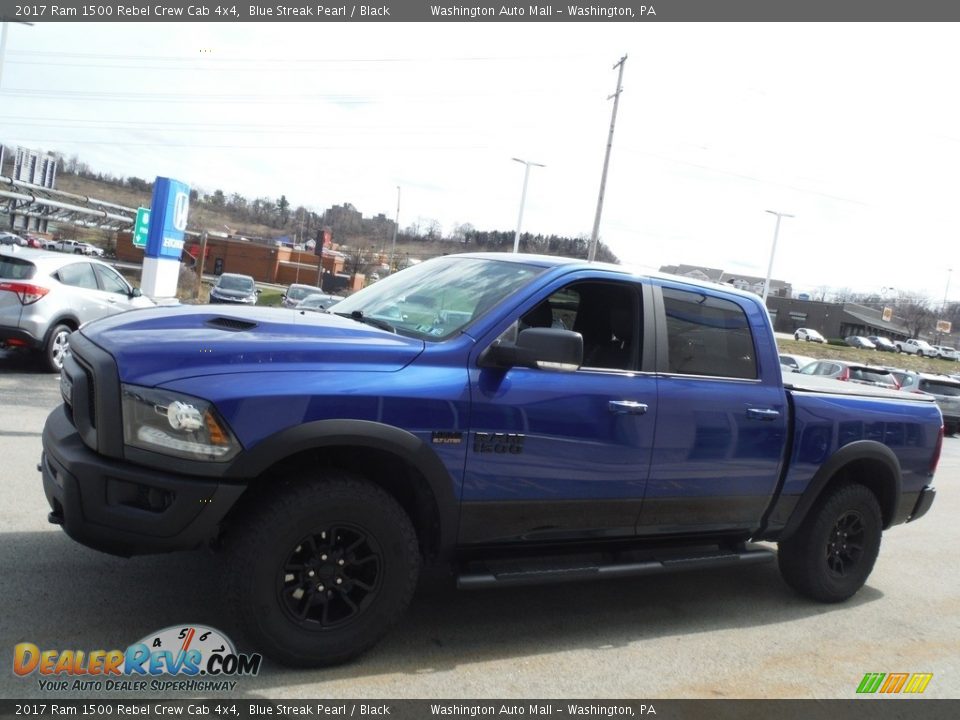 2017 Ram 1500 Rebel Crew Cab 4x4 Blue Streak Pearl / Black Photo #9