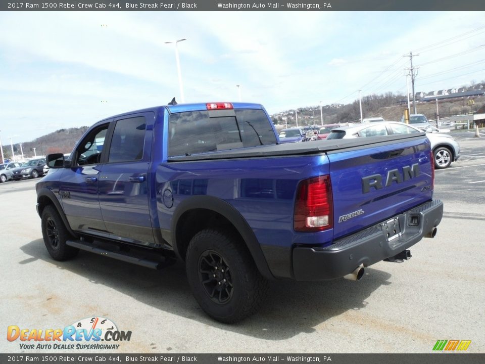 2017 Ram 1500 Rebel Crew Cab 4x4 Blue Streak Pearl / Black Photo #10