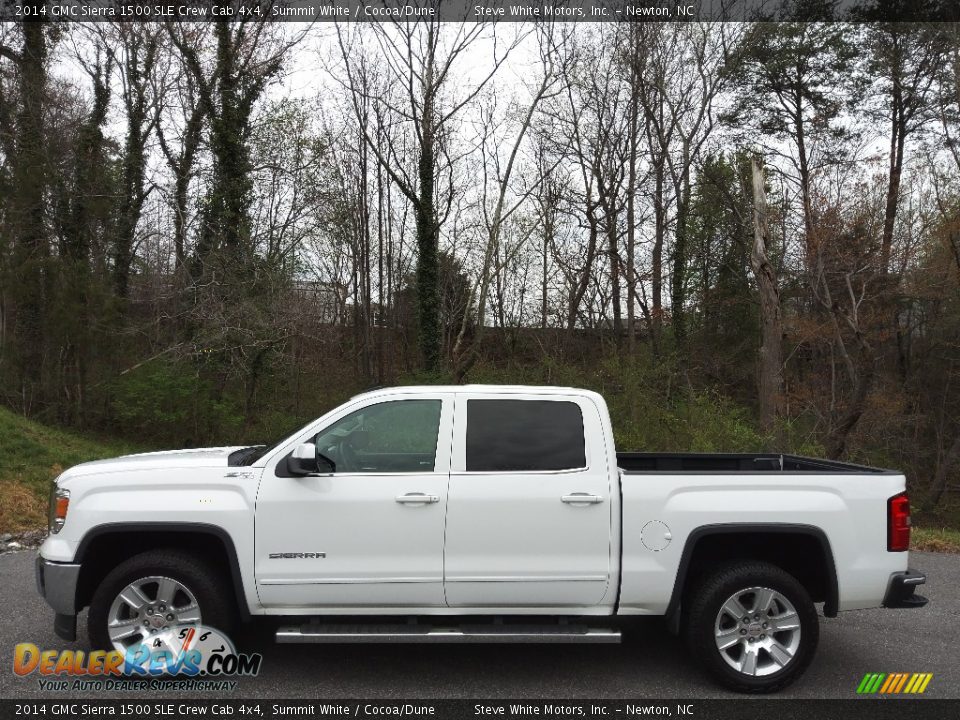 2014 GMC Sierra 1500 SLE Crew Cab 4x4 Summit White / Cocoa/Dune Photo #1