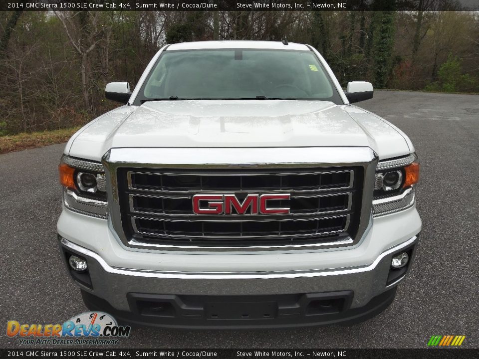 2014 GMC Sierra 1500 SLE Crew Cab 4x4 Summit White / Cocoa/Dune Photo #3