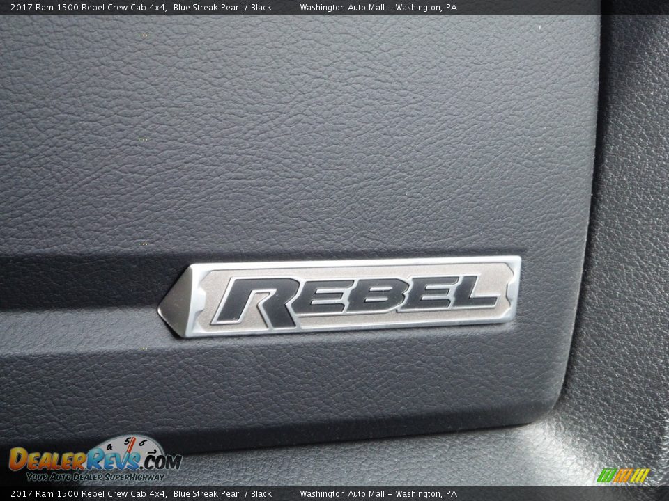 2017 Ram 1500 Rebel Crew Cab 4x4 Blue Streak Pearl / Black Photo #32