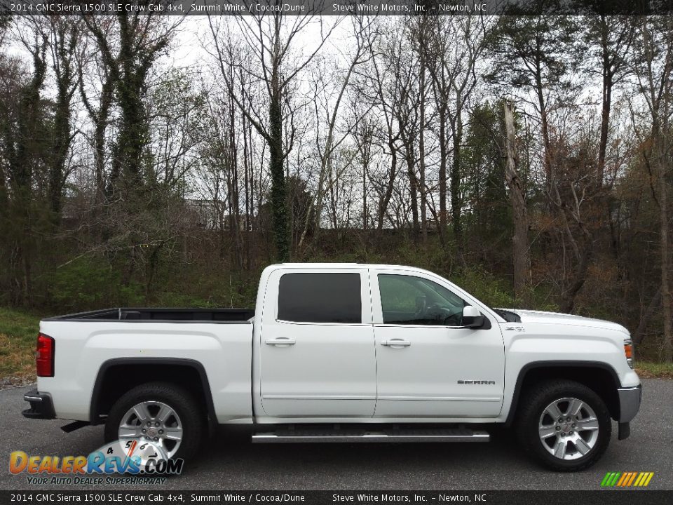 2014 GMC Sierra 1500 SLE Crew Cab 4x4 Summit White / Cocoa/Dune Photo #5