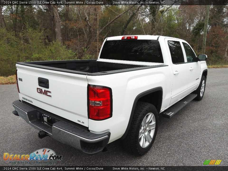 2014 GMC Sierra 1500 SLE Crew Cab 4x4 Summit White / Cocoa/Dune Photo #6