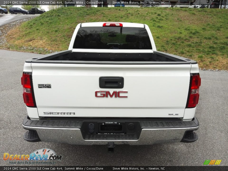 2014 GMC Sierra 1500 SLE Crew Cab 4x4 Summit White / Cocoa/Dune Photo #7