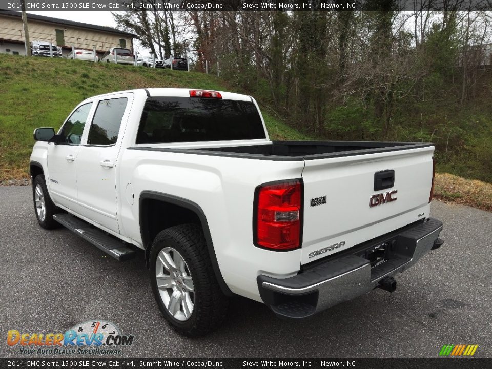 2014 GMC Sierra 1500 SLE Crew Cab 4x4 Summit White / Cocoa/Dune Photo #10