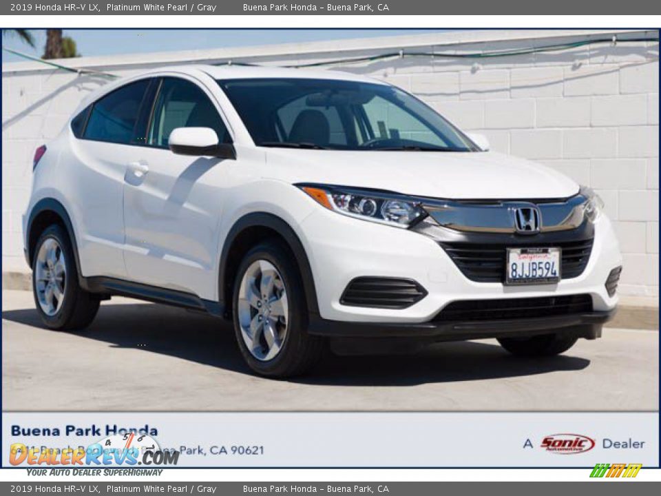 2019 Honda HR-V LX Platinum White Pearl / Gray Photo #1