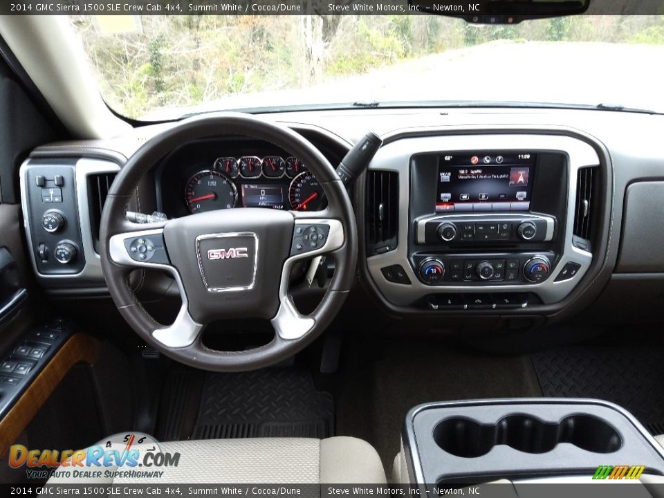 2014 GMC Sierra 1500 SLE Crew Cab 4x4 Summit White / Cocoa/Dune Photo #19