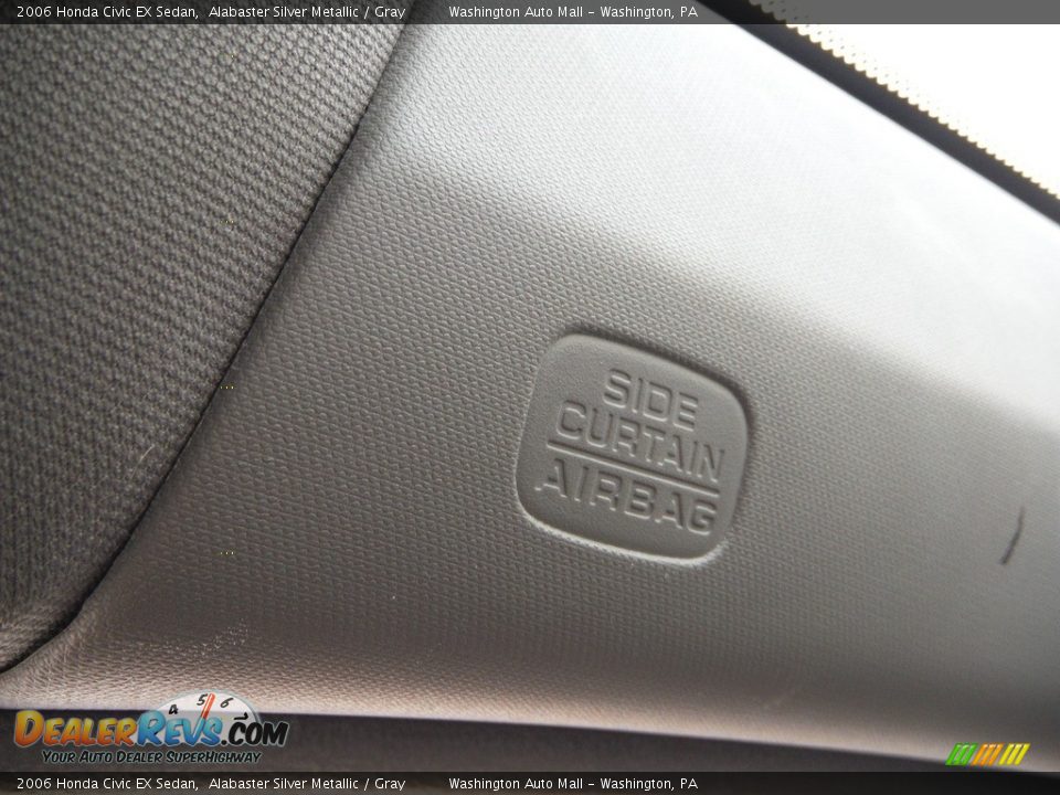 2006 Honda Civic EX Sedan Alabaster Silver Metallic / Gray Photo #19