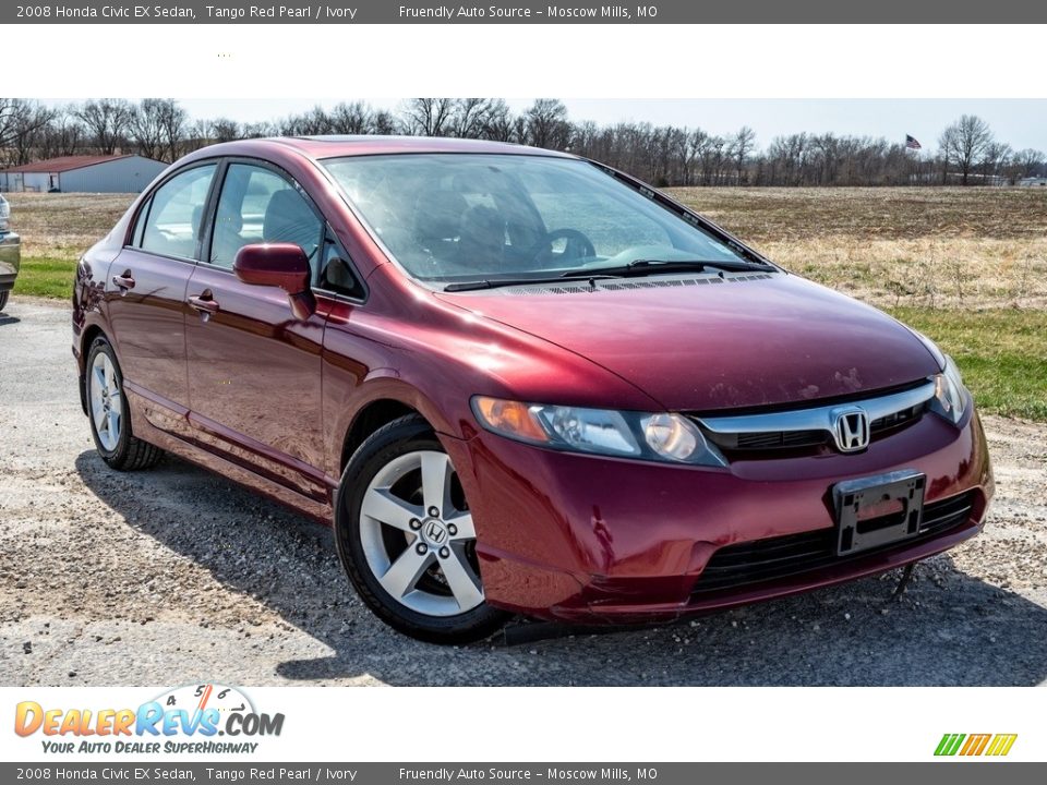 2008 Honda Civic EX Sedan Tango Red Pearl / Ivory Photo #1