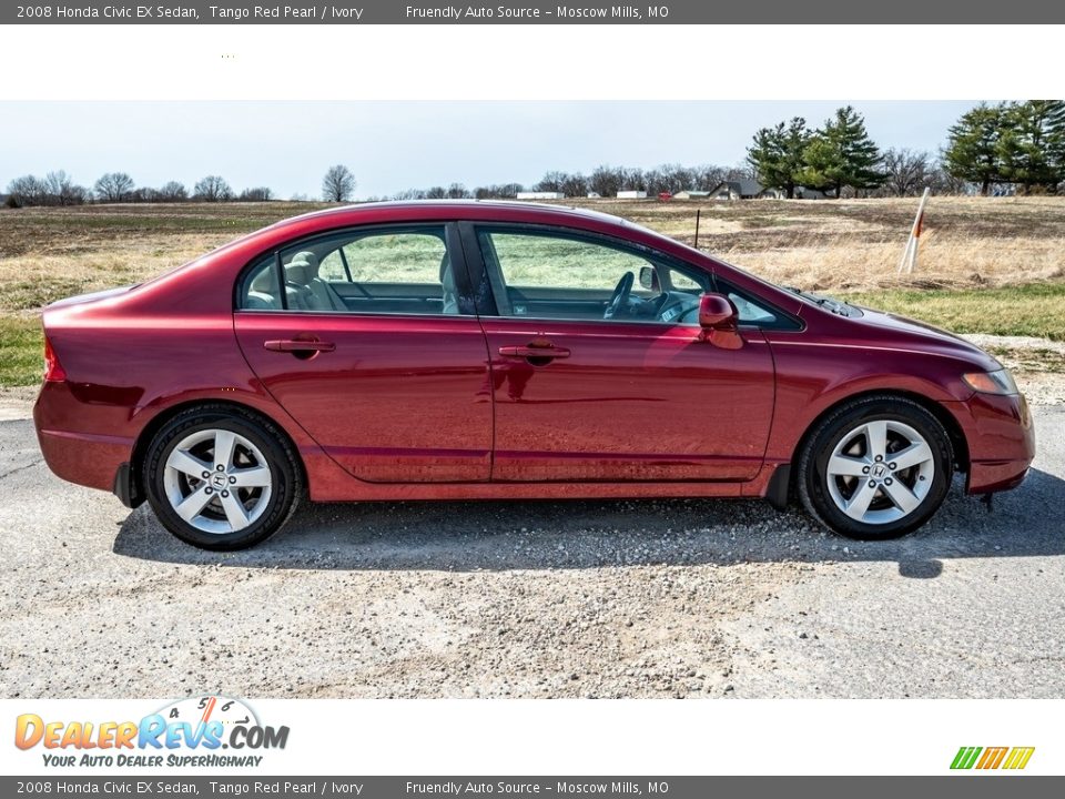 2008 Honda Civic EX Sedan Tango Red Pearl / Ivory Photo #3