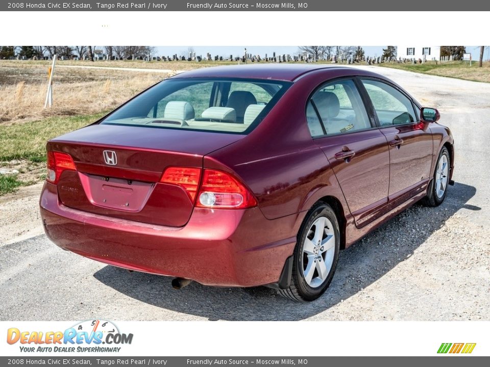 2008 Honda Civic EX Sedan Tango Red Pearl / Ivory Photo #4