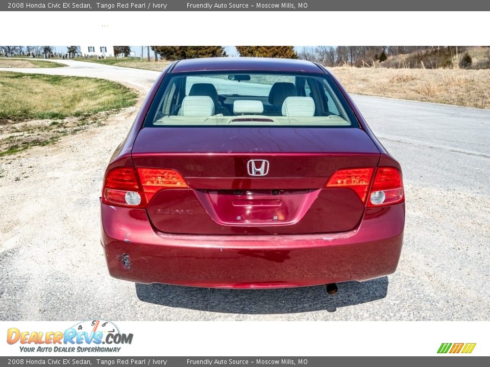 2008 Honda Civic EX Sedan Tango Red Pearl / Ivory Photo #5