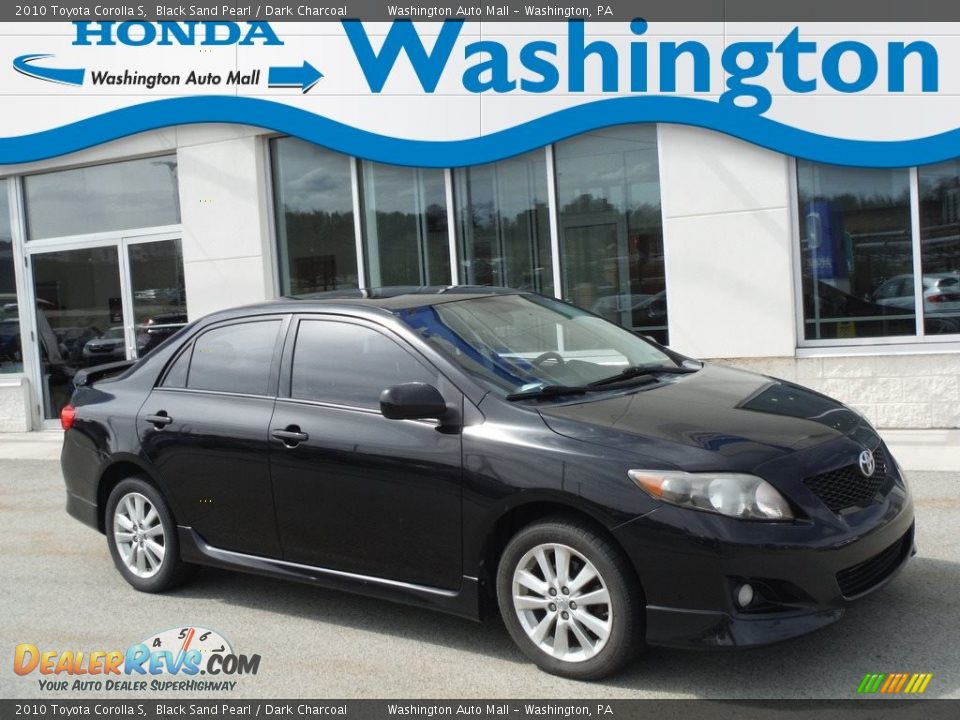 2010 Toyota Corolla S Black Sand Pearl / Dark Charcoal Photo #1