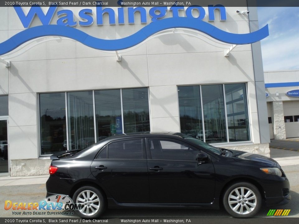 2010 Toyota Corolla S Black Sand Pearl / Dark Charcoal Photo #2