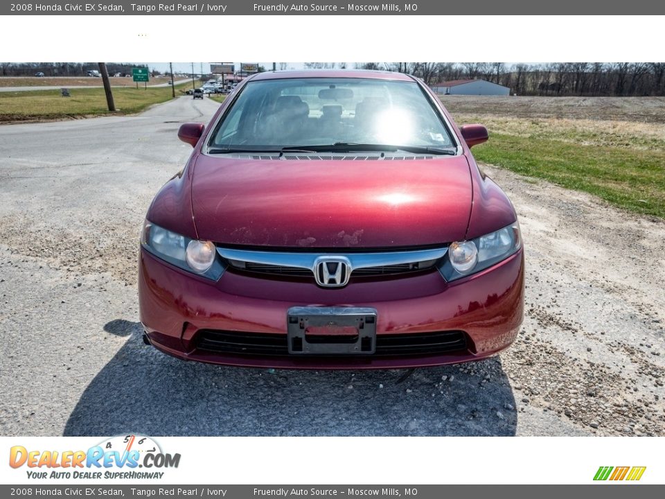 2008 Honda Civic EX Sedan Tango Red Pearl / Ivory Photo #9