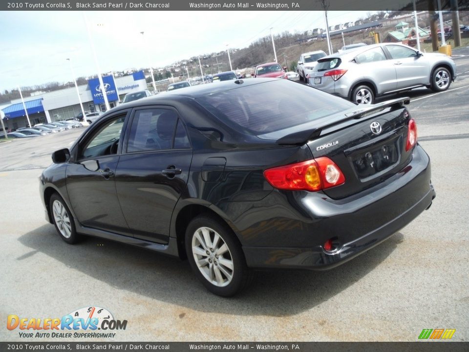 2010 Toyota Corolla S Black Sand Pearl / Dark Charcoal Photo #8